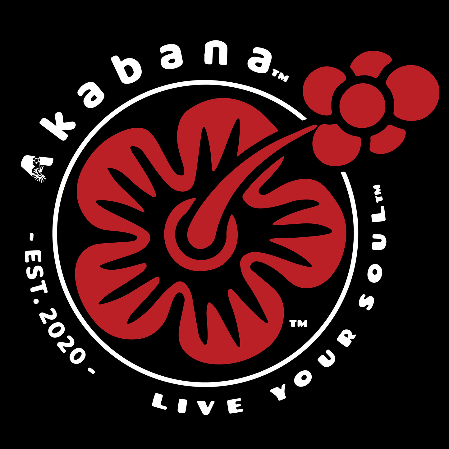 Akabana Badge "Hibiscus Red" Tee