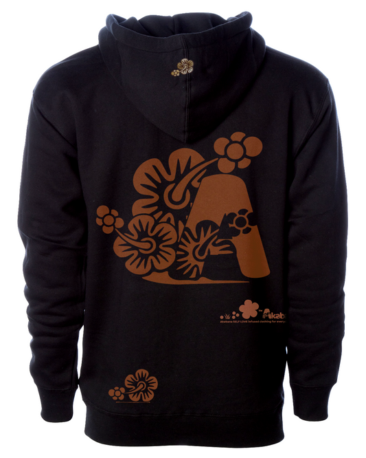 "FULL BLOOM" Hooded Sweatshirt (brown)