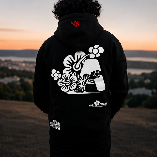 "FULL BLOOM" Hooded Sweatshirt (black)