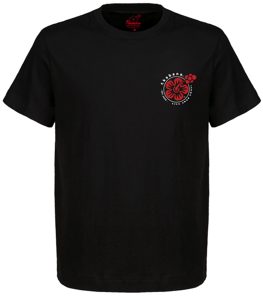 Akabana Badge "Hibiscus Red" Tee