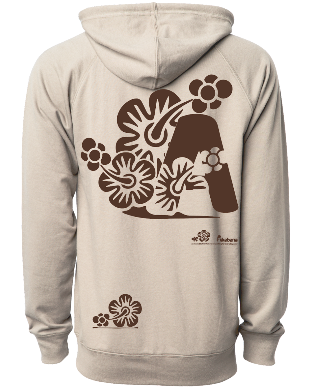 Full Bloom "Light Weight"  Hooded Sweatshirt (Tan)