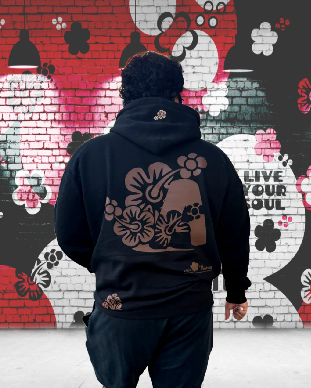 "FULL BLOOM" Hooded Sweatshirt (brown)